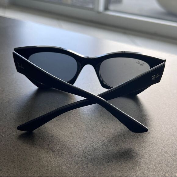 RAY-BAN ZENA BIO-BASED Frame Polished Black Dark Grey Lenses - Picture 8 of 9